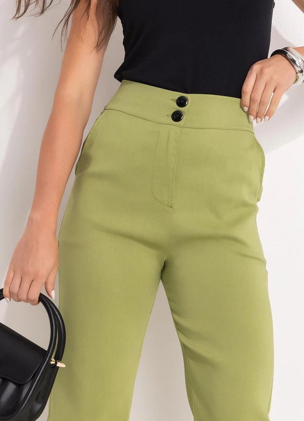 Quintess - Calça Verde em Bengaline 5