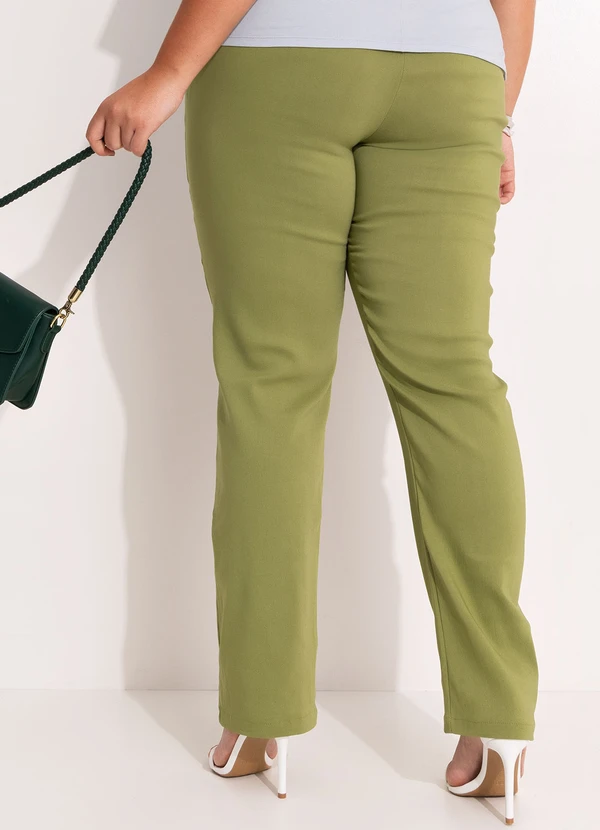 Quintess - Calça Verde em Bengaline 8