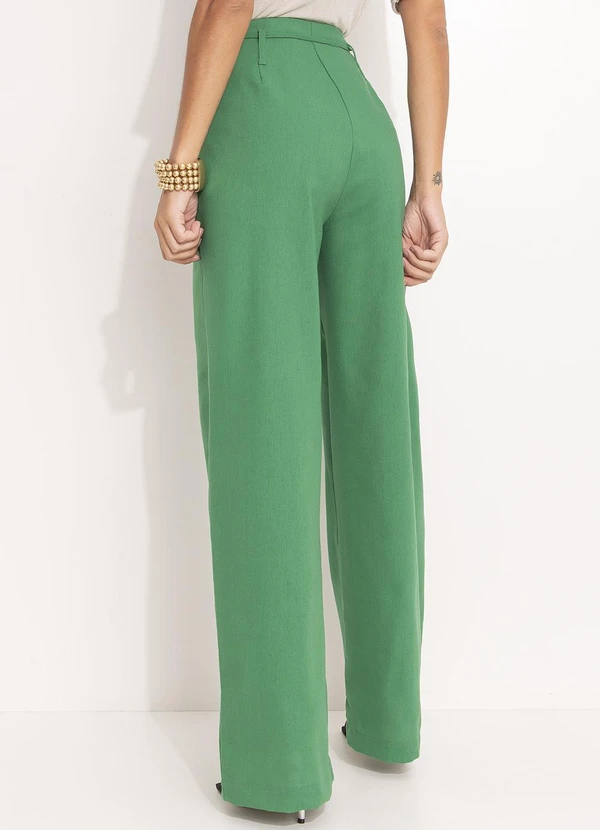 Quintess - Calça Verde em Linho 2