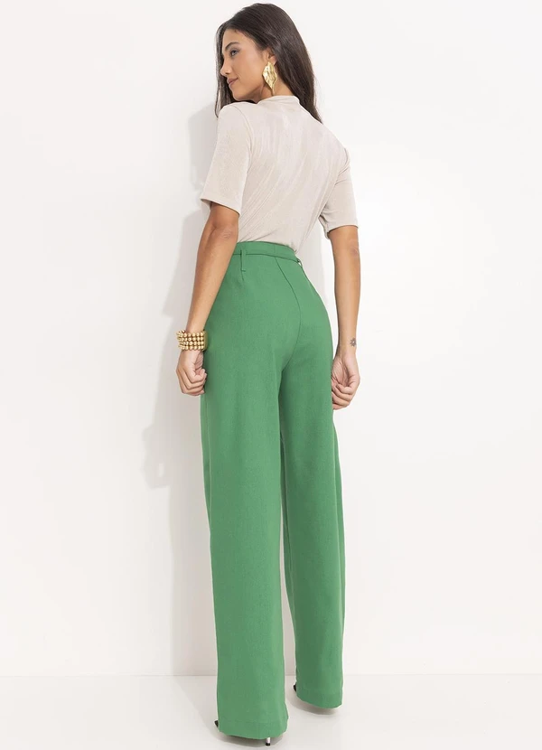 Quintess - Calça Verde em Linho 4