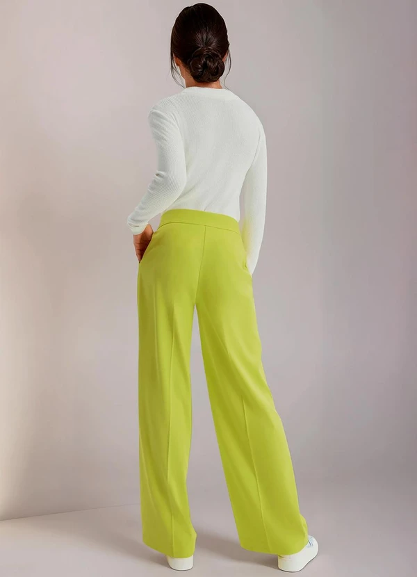 bonprix - Calça Verde Lima em Alfaiataria 4