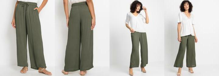 Cala Verde Oliva em Malha de Viscose