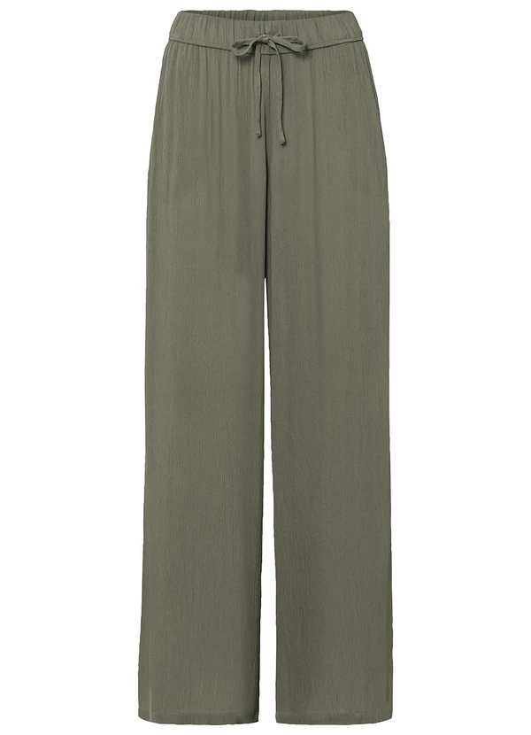 bonprix - Calça Verde Oliva em Malha de Viscose 6