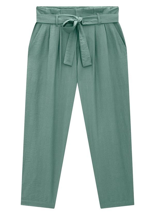 Enfim - Calça Verde Turquesa Clochard em Viscose