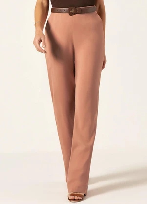 Principessa - Calça Wide Leg Alfaiataria Rosa Vintage Keila - PRINCIPESSA