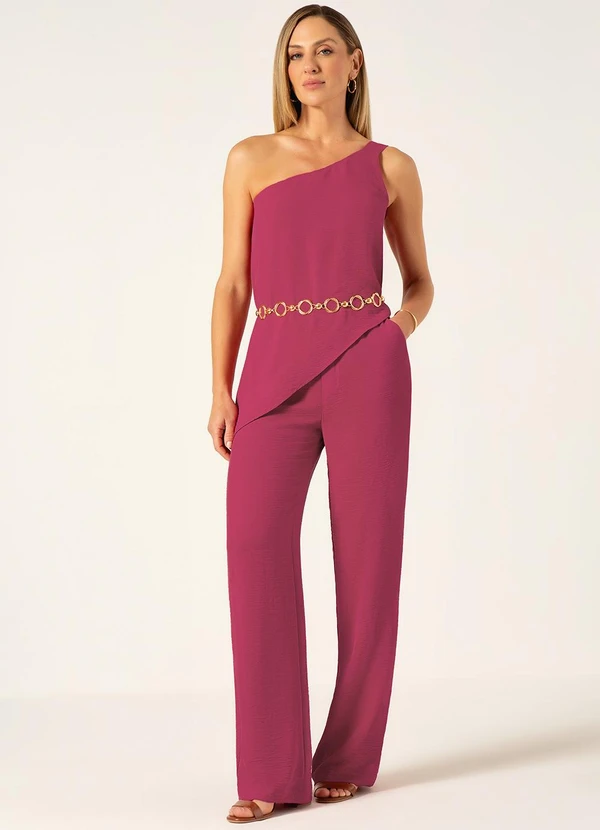 Principessa - Calça Wide Leg Crepe Rosa Hanna 6