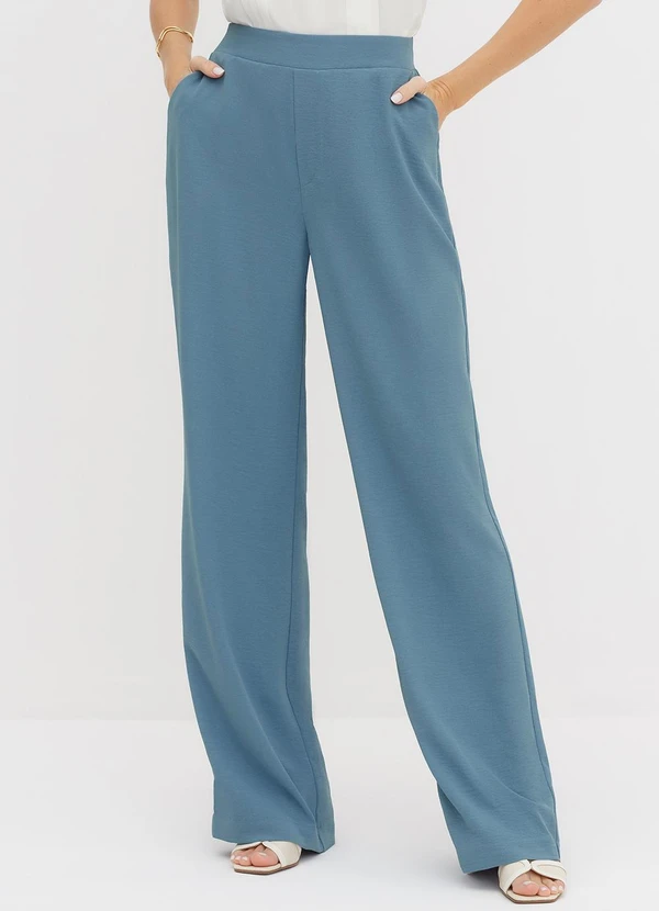 Principessa - Calça Wide Leg Hanna Azul