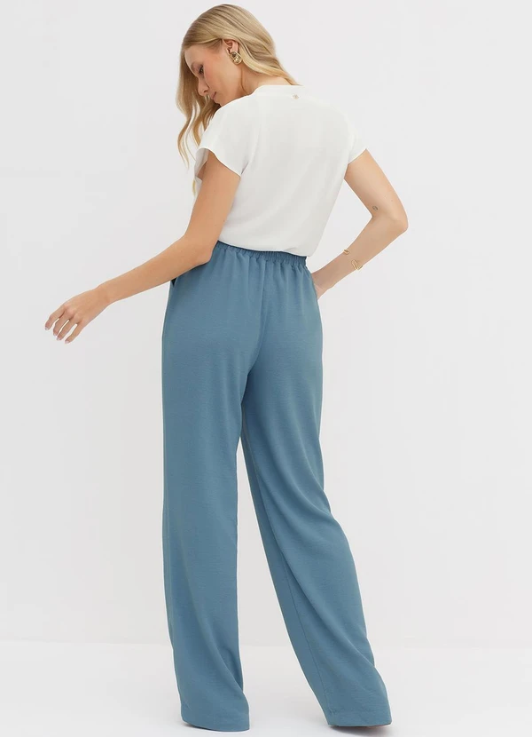 Principessa - Calça Wide Leg Azul Hanna 4