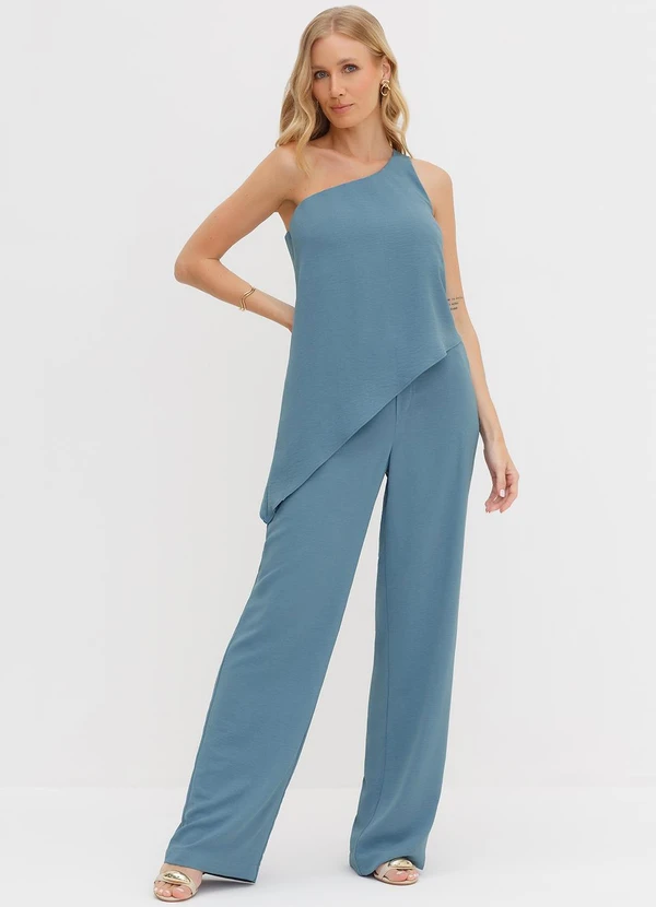 Principessa - Calça Wide Leg Azul Hanna 5