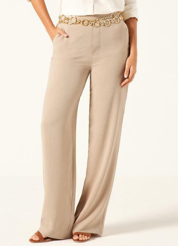 Principessa - Calça Wide Leg Mocha Mousse Hanna