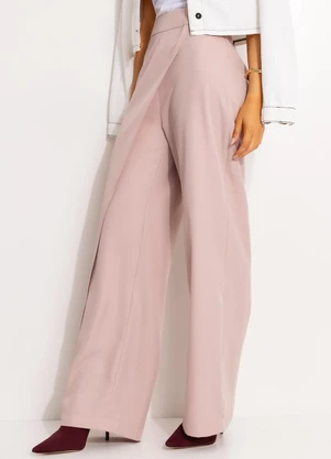 Quintess - Calça Wrap Nude em Alfaiataria - QUINTESS