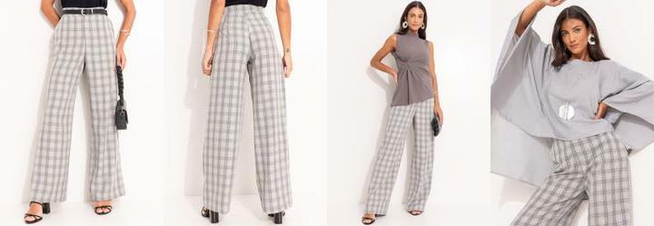 Cala Xadrez Cinza em Alfaiataria