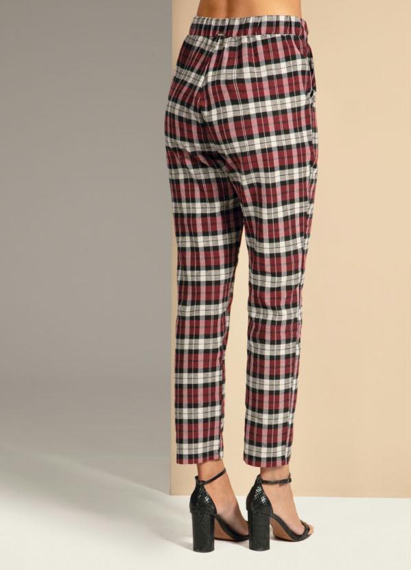 Quintess - Calça Xadrez com Cordel para Amarrar 2