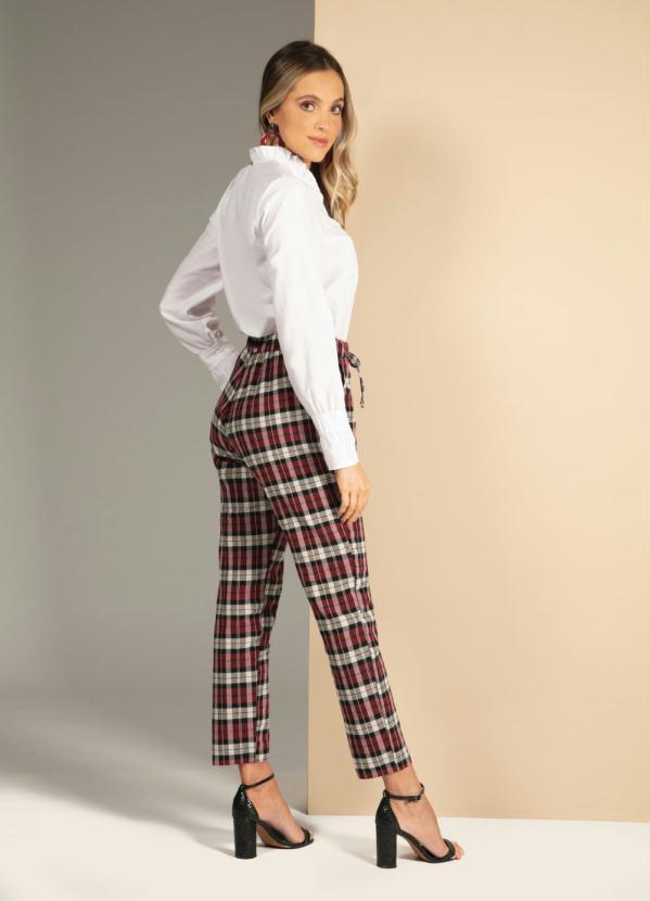 Quintess - Calça Xadrez com Cordel para Amarrar 4