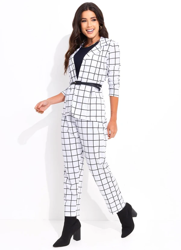 Bimini - Calça Xadrez Grid em Moletinho 6