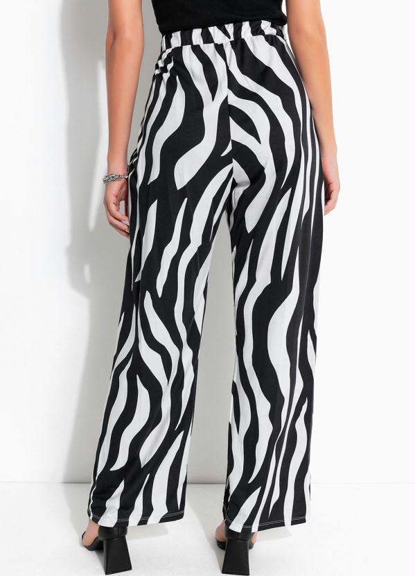 Moda Pop - Calça Zebra com Elástico e Amarração 2