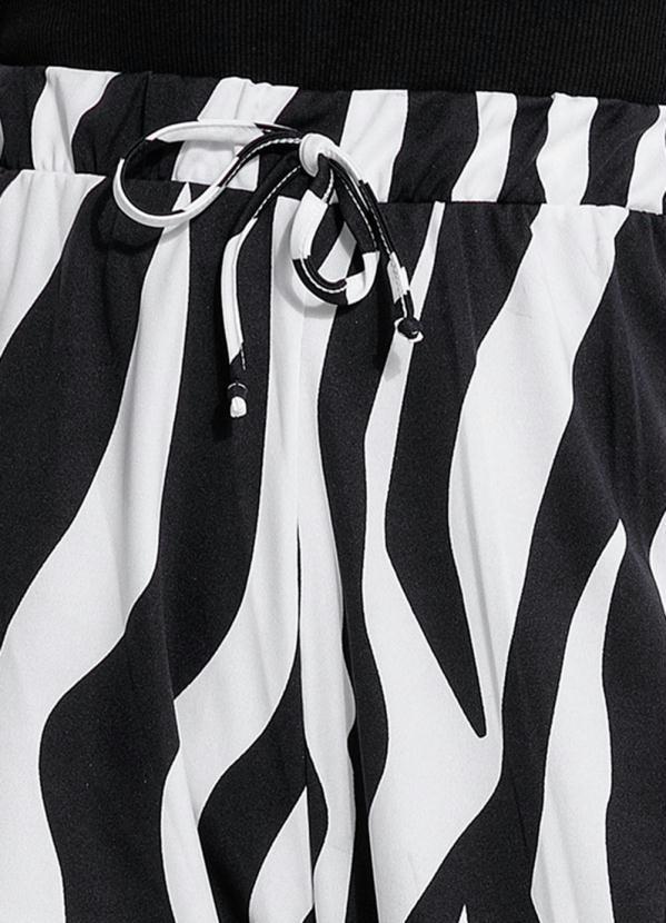 Moda Pop - Calça Zebra com Elástico e Amarração 3
