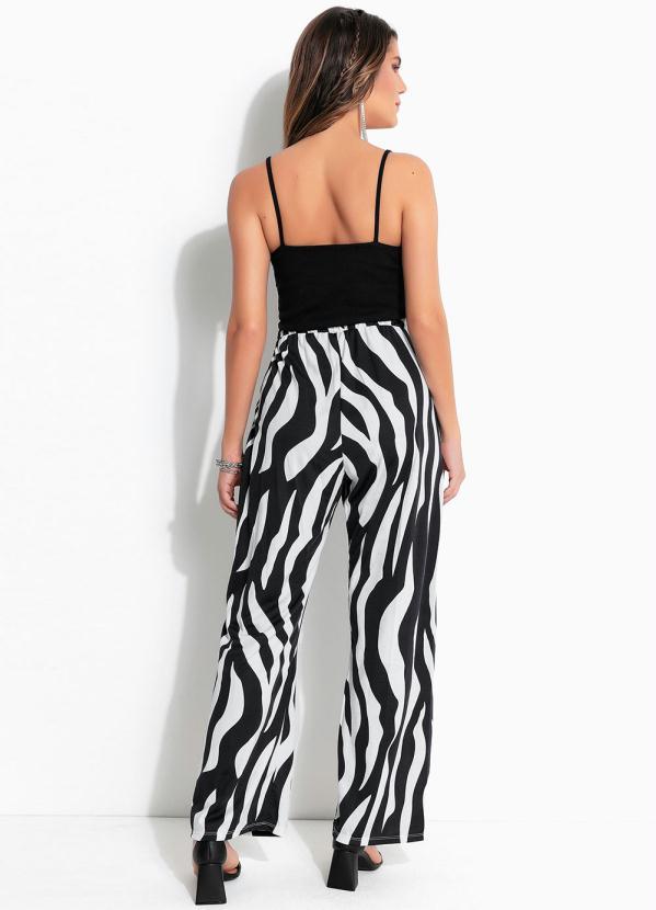 Moda Pop - Calça Zebra com Elástico e Amarração 5