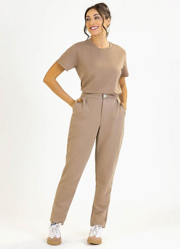 Soft Bonni - Calça Adulto em Moletinho Bege