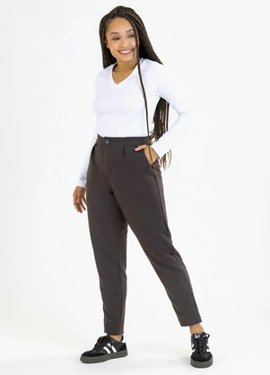 Soft Bonni - Calça Adulto em Moletinho Marrom - SOFT BONNI