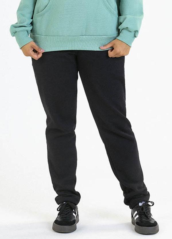 Soft Bonni - Calça Adulto em Moletom Preto