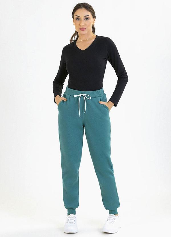 Soft Bonni - Calça Adulto em Moletom Verde