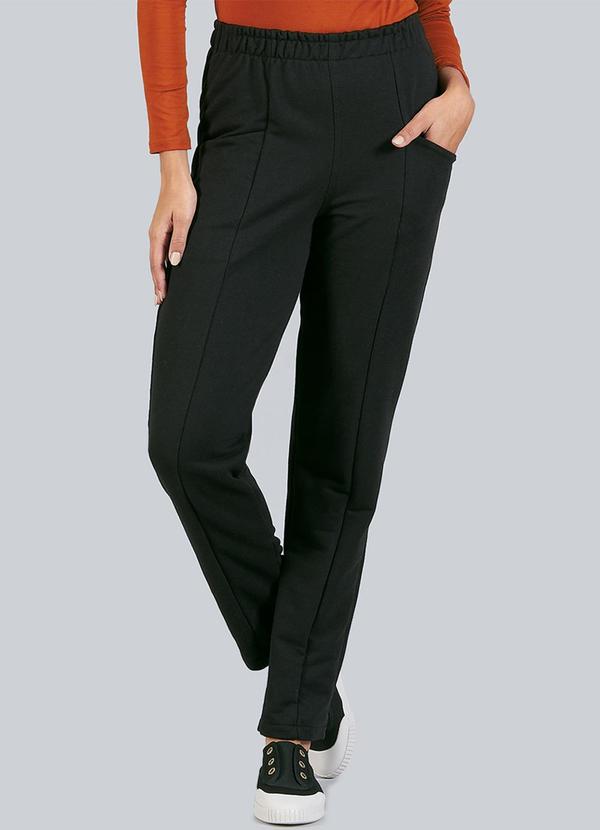 Soft Bonni - Calça Adulto Feminino Moletinho Preto 1