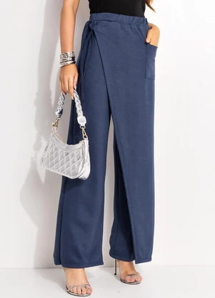 Quintess - Calça Azul em Moletom - QUINTESS