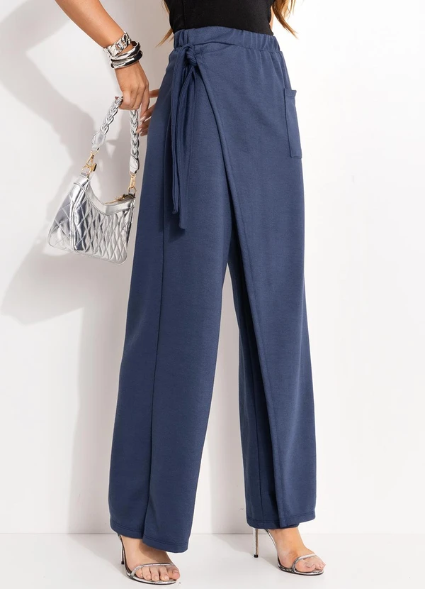 Quintess - Calça Azul em Moletom 4