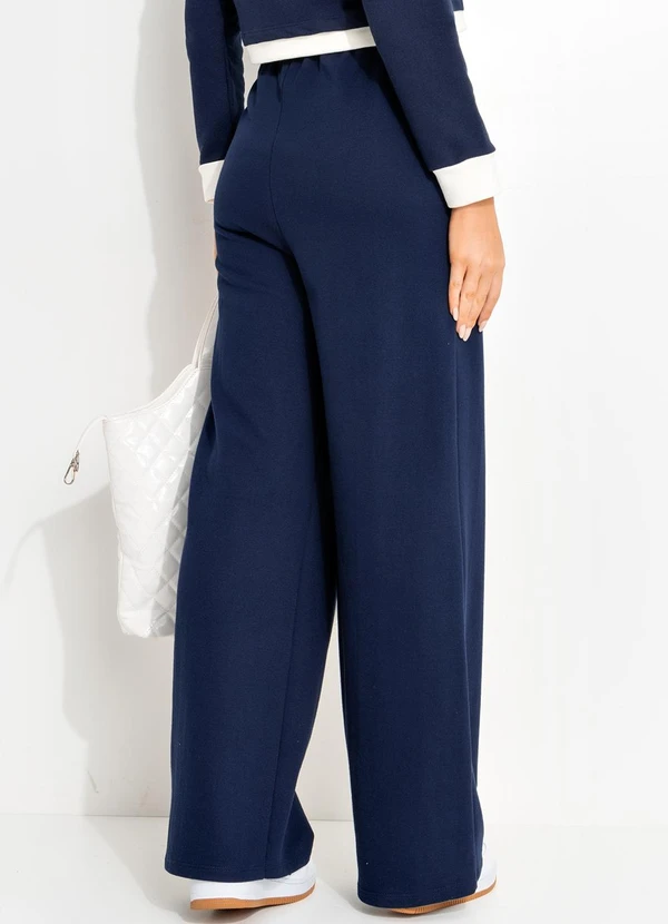 Quintess - Calça Azul Escuro em Moletom 2