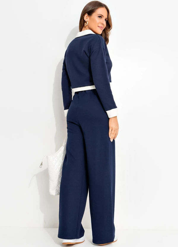 Quintess - Calça Azul Escuro em Moletom 4