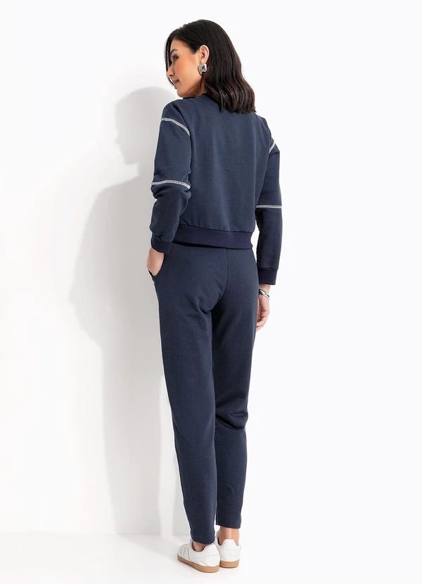 Quintess - Calça Azul Marinho em Moletom 2