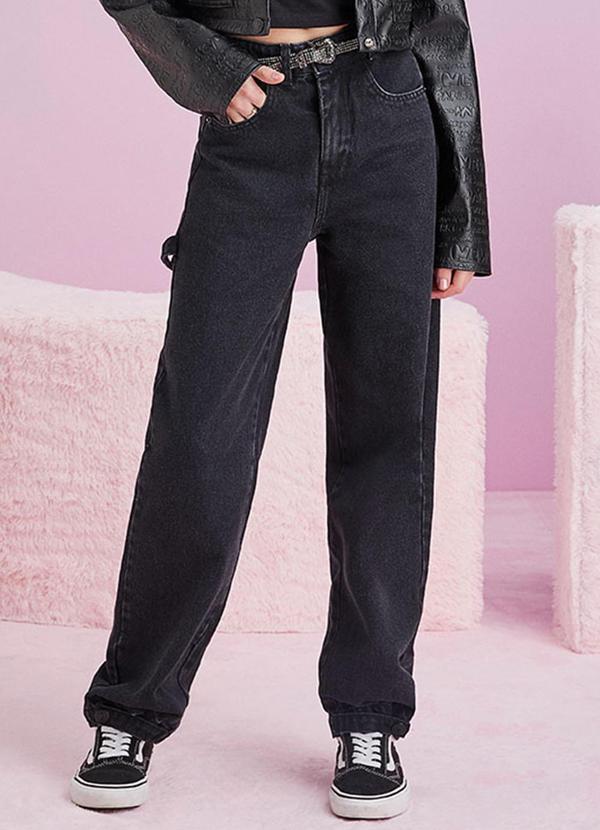 I Am - Calça Baggy Black Preto