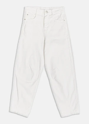 Authoria - Calça Baloon Sarja  Branco - AUTHORIA