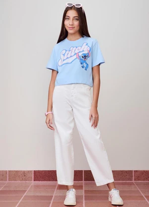 Authoria - Calça Baloon Sarja  Branco - AUTHORIA