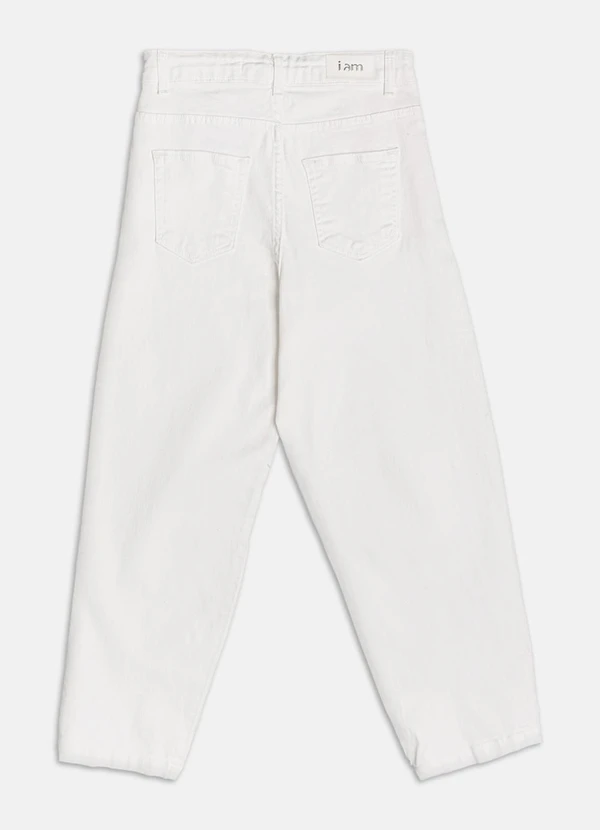 Authoria - Calça Baloon Sarja  Branco 2