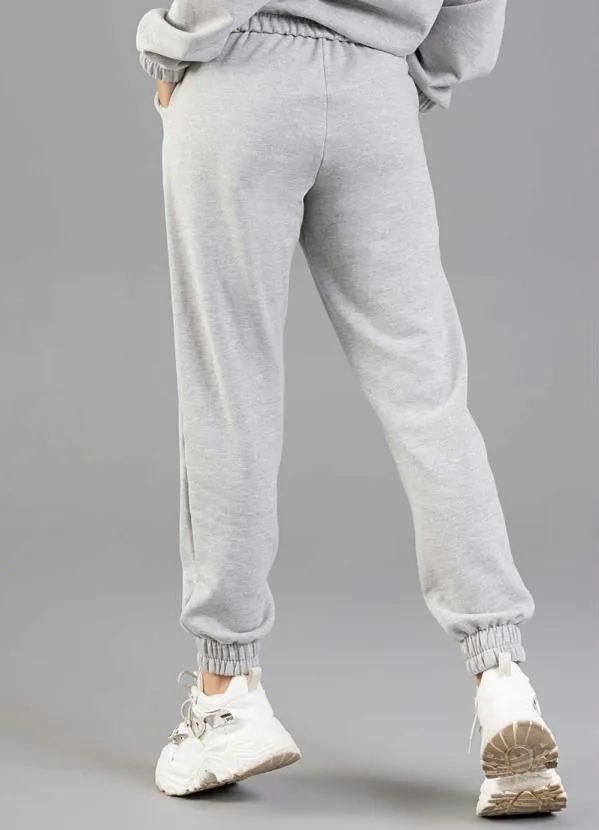 Just Basic - Calça Básica em Moletom Cinza 2