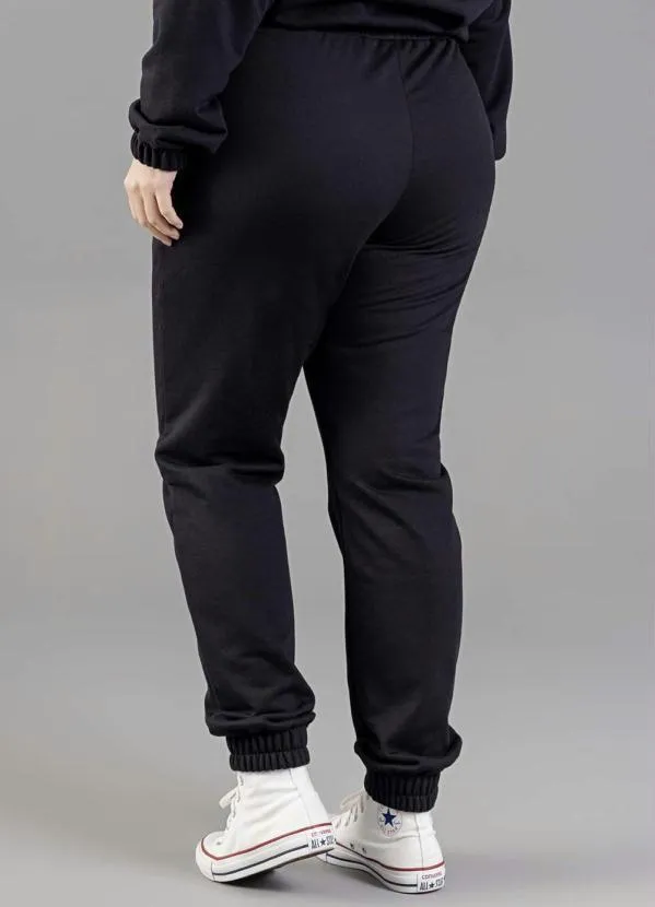 Just Basic - Calça Básica em Moletom Preto 2