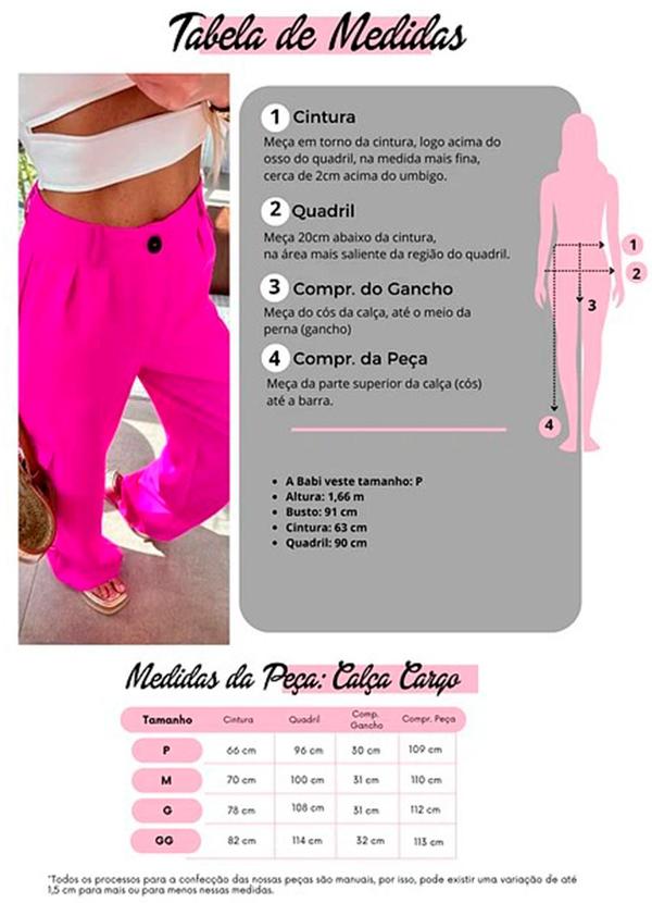Amo Brand - Calça Cargo Alfaiataria Suzy Pink 6