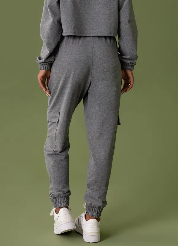 The Philippines - Calça Cargo Moletom Feminina Cinza 2