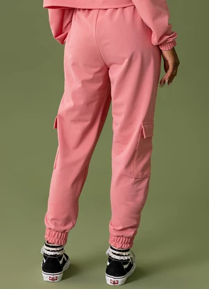 The Philippines - Calça Cargo Moletom Feminina Rosa - THE PHILIPPINES