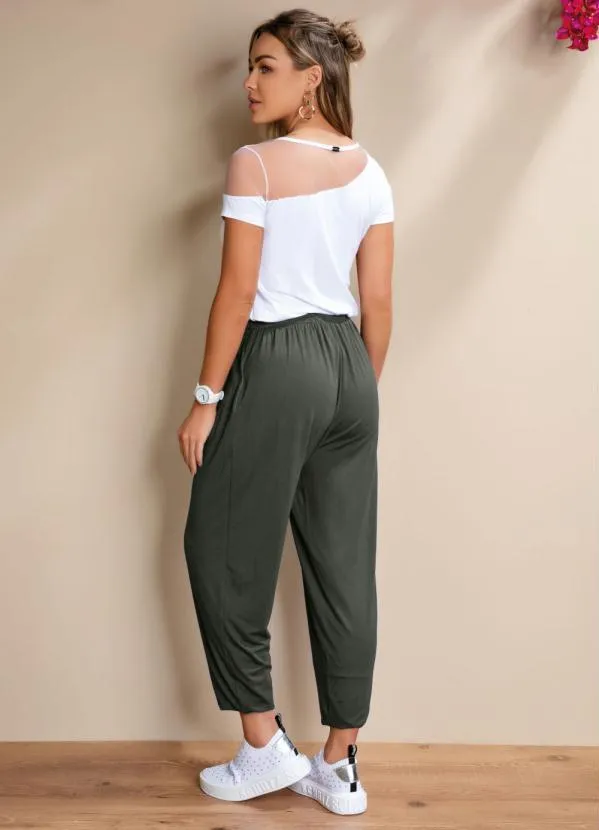 Quintess - Calça Chumbo Soltinha com Pregas 6