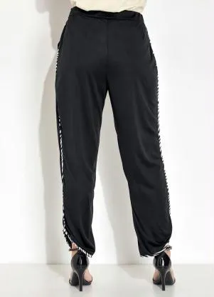 Moda Pop - Calça com Barra Assimétrica Preta - MODA POP