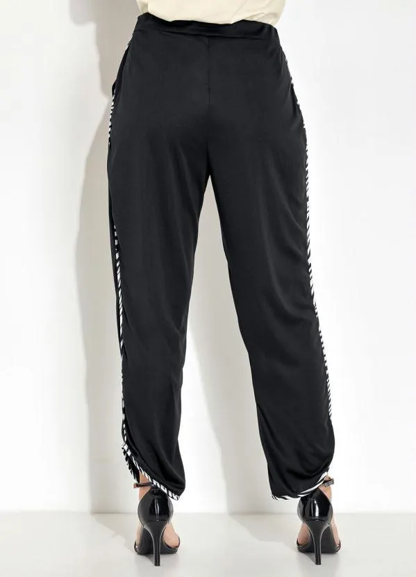 Moda Pop - Calça com Barra Assimétrica Preta 2