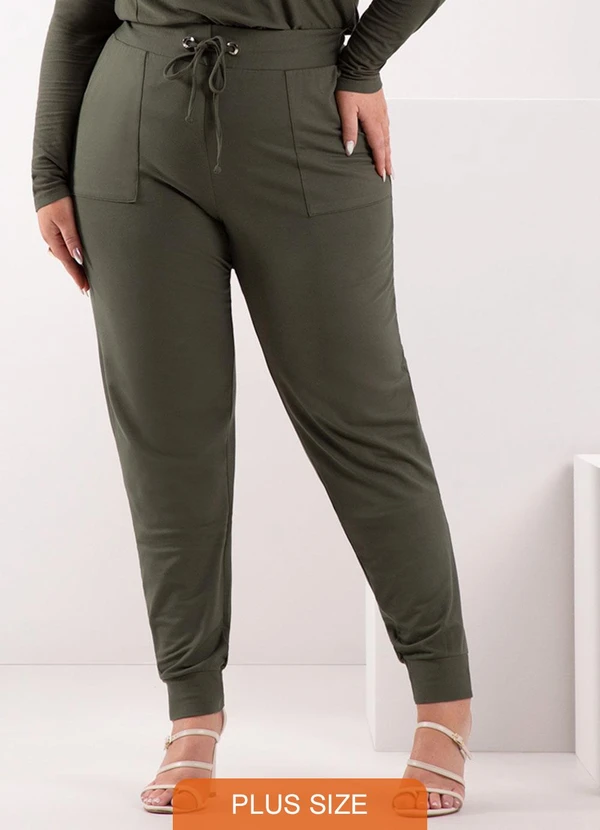 Com Bolso CalÇa De Moletom Justa Feminina Lunender Mais Mulher