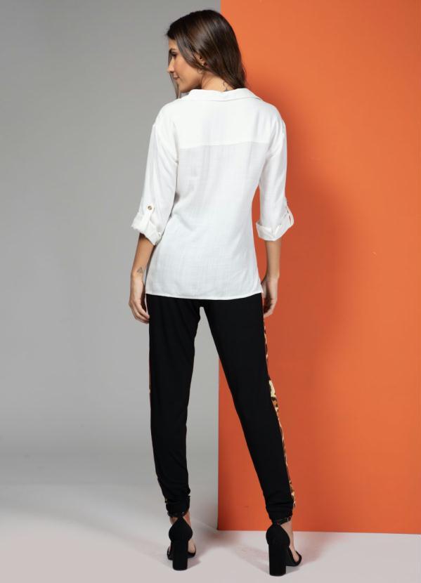 Quintess - Calça com Recortes Laterais Preta 7