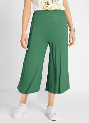 bonprix - Calça com Transpasse Verde Oliva - BONPRIX
