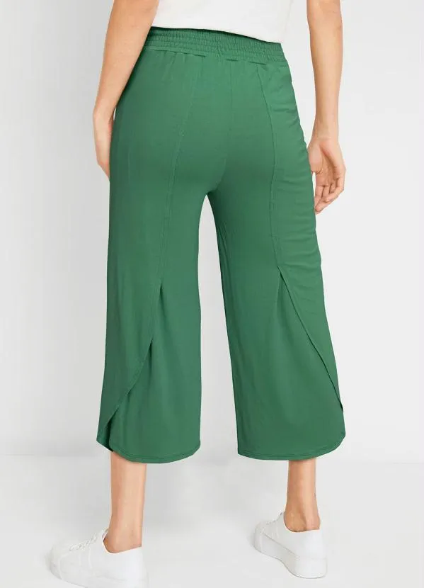 bonprix - Calça com Transpasse Verde Oliva 5