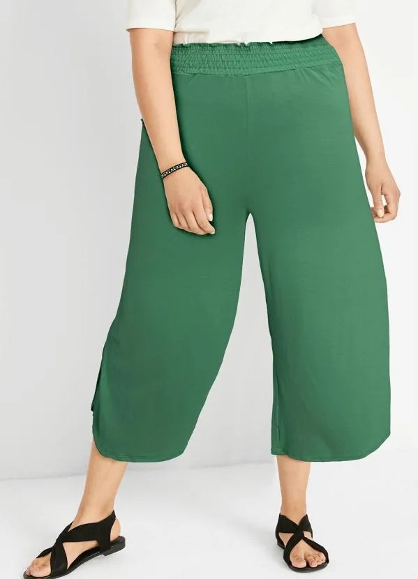 bonprix - Calça com Transpasse Verde Oliva 4