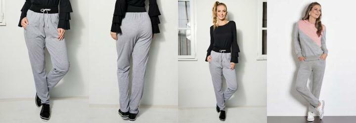 Cala Comfort Cintura Alta Mescla com Bolsos